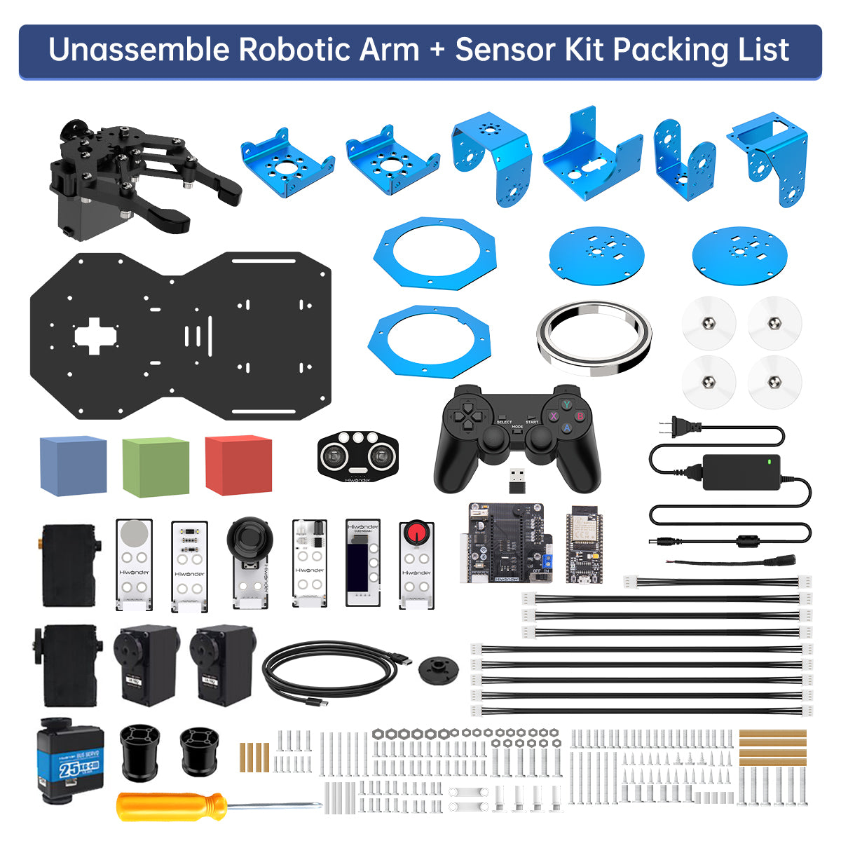 xArm ESP32 Bus Servo Robotic Arm Powered by Open-source ESP32 Python Programmable Robot xArm ESP32 Bus Servo Robotic Arm Powered by Open-source ESP32 Python Programmable Robot